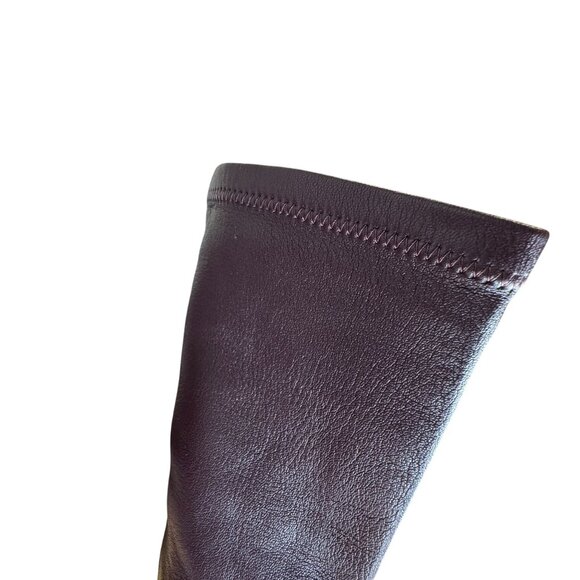 Khaite Morgan Over The Knee Boots Deep Wine Maroon Red Size 41 - Picture 9 of 14